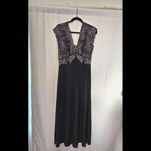 Soma Black Magnificent Cross Dye Romantic Lace Nightgown sz M NWT FREE SHIPPING